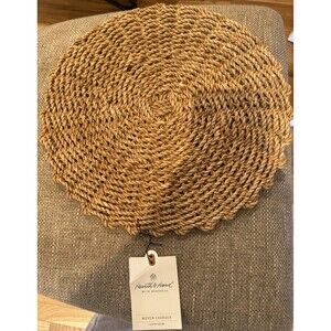 Nwt Hearth & Hand Magnolia Brown Woven Charger Mat